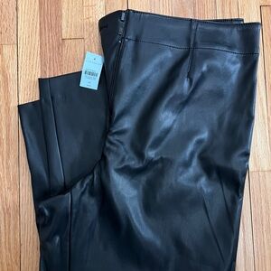 Ann Taylor Black Faux Leather Pants